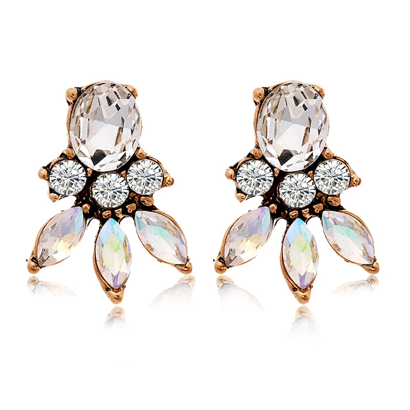 Fashion Crystal Earrings Vintage Punk Style Brand New Stud for Women Gift Fast Shipping 3 Colors Statement|brand stud earrings|fashion earringsstud