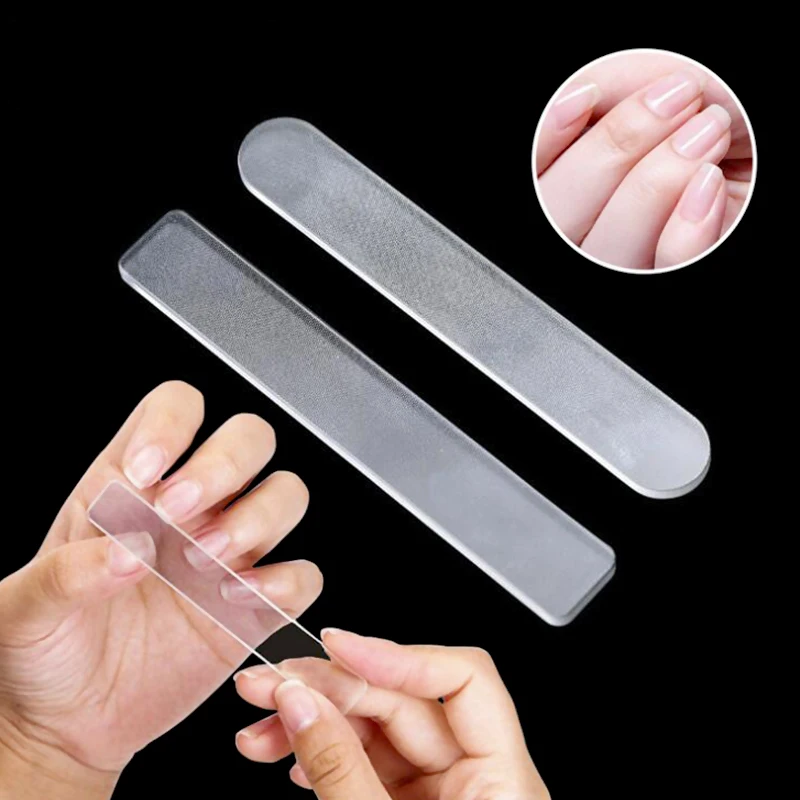 Нано-стеклянная пилка для ногтей, профессиональная прочная пилка для ногтей, пилка для маникюра, пилка для дизайна ногтей, стеклянная буферная Полировочная пилка, инструмент для ногтей NDF