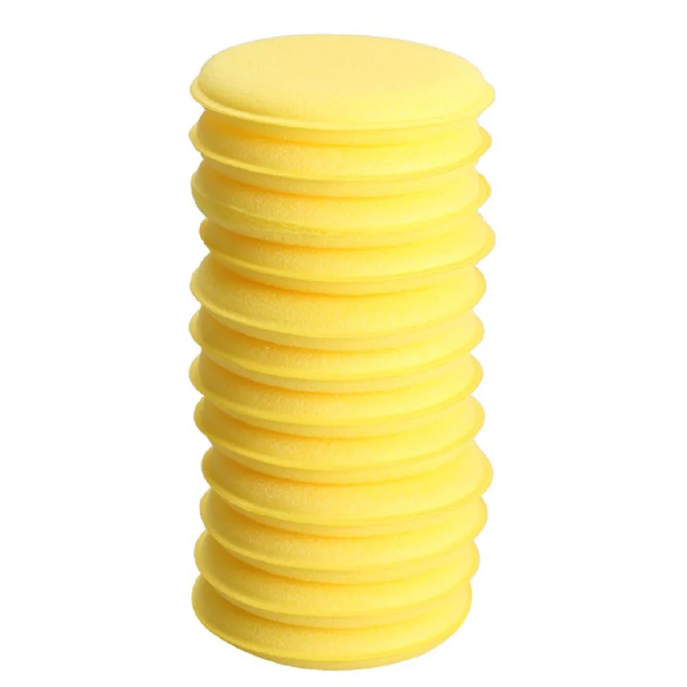 12 piezas Auto polaco cera de espuma esponjas cepillos aplicador Limpieza automóviles almohadilla mármoles pisos vehículo cristal Automovil