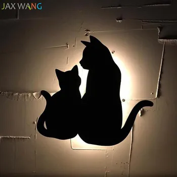 

Ins Cat shape baby feeding warm light wall lamp sound sensor romantic room decor lamp corridor lamp led wall lamp