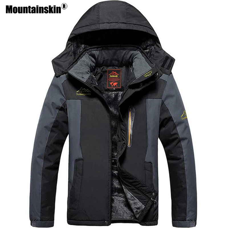 Мужская теплая куртка Mountainskin черная Водонепроницаемая Повседневная Верхняя