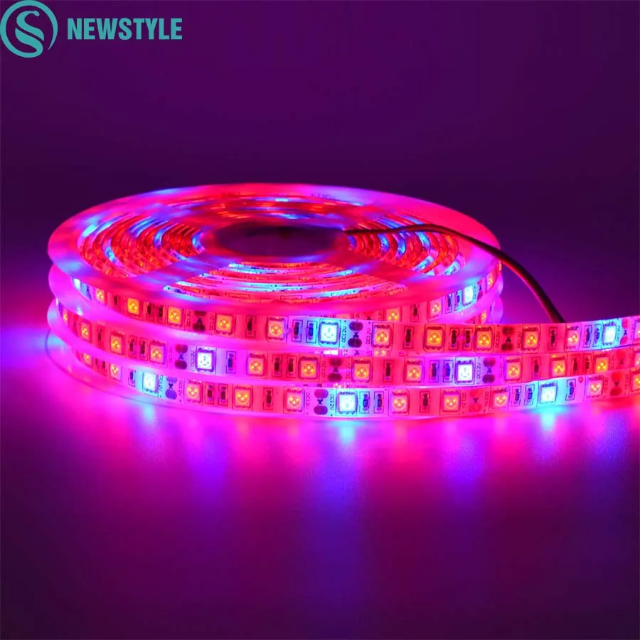 

5m SMD5050 Grow LED Plant Grow Light DC12V Red Blue 3:1 4:1 5:1 for Greenhouse Hydroponic Plant LED Strip Free Shipping