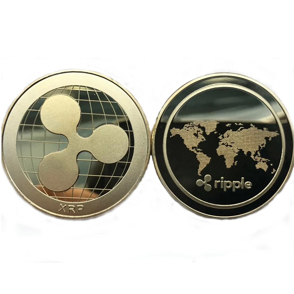 Cheap Bitcoin Coin Bit Cryptocurrency BTC Coin Ripple Metal Physical Coin With Plastic Shell-4