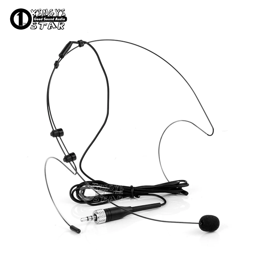 

Professional 3.5mm Jack Stereo Screw Lock Double Earhook Headset Microphone For Wireless Beltpack Transmitter EK100 EK300 EK500