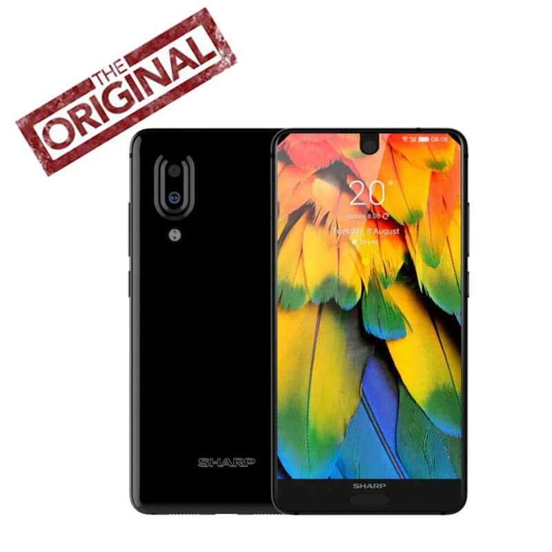 

Original new SHARP AQUOS C10 S2 Cell phone Android 8.0 OS 4GB+64GB 5.5inch Snapdragon 630 Octa Core Face ID NFC 12.0MP 2700mAh