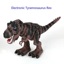 Большие размеры тираннозавр рекс модели электронные реалистичные динозавры Домашние животные ходьба мигает звучание животных детские электрические игрушки