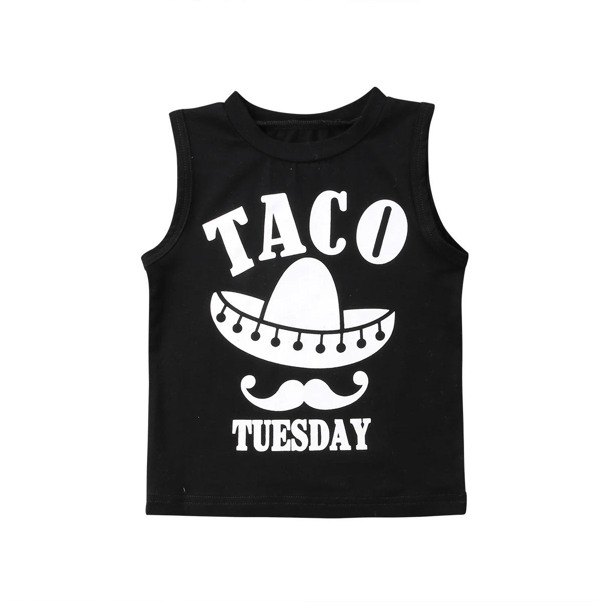 Pudcoco Toddled Baby Kids Boys Girls T Shirt Vest Taco Black Sleeveless Casual Baby Clothes T Shirts 2018 Summer Hot Sale Pudcoco Toddled Baby Kids Boys Girls T Shirt Vest Taco Black Sleeveless Casual Baby Clothes T Shirts 2018 Summer Hot Sale