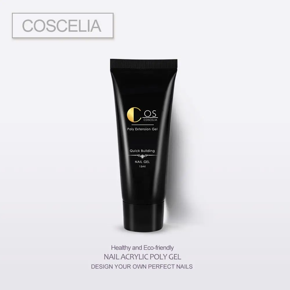 COSCELIA 15ml Poly Gel Extend Crystal Quick Builder Nail Polish Tips UV LED Varnish Art | Красота и здоровье