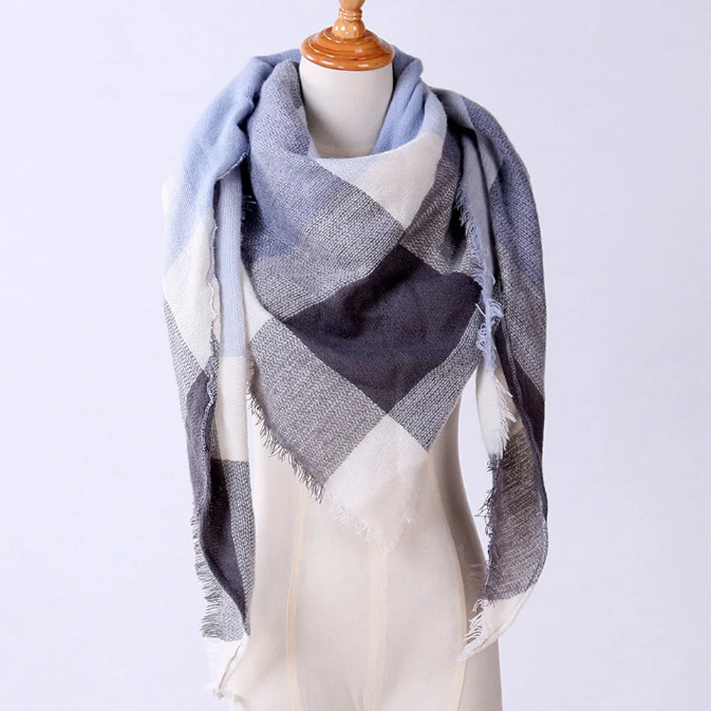 New arrival scarf Women Shawl soft Cashmere Autumn Plaid Wool Scarves