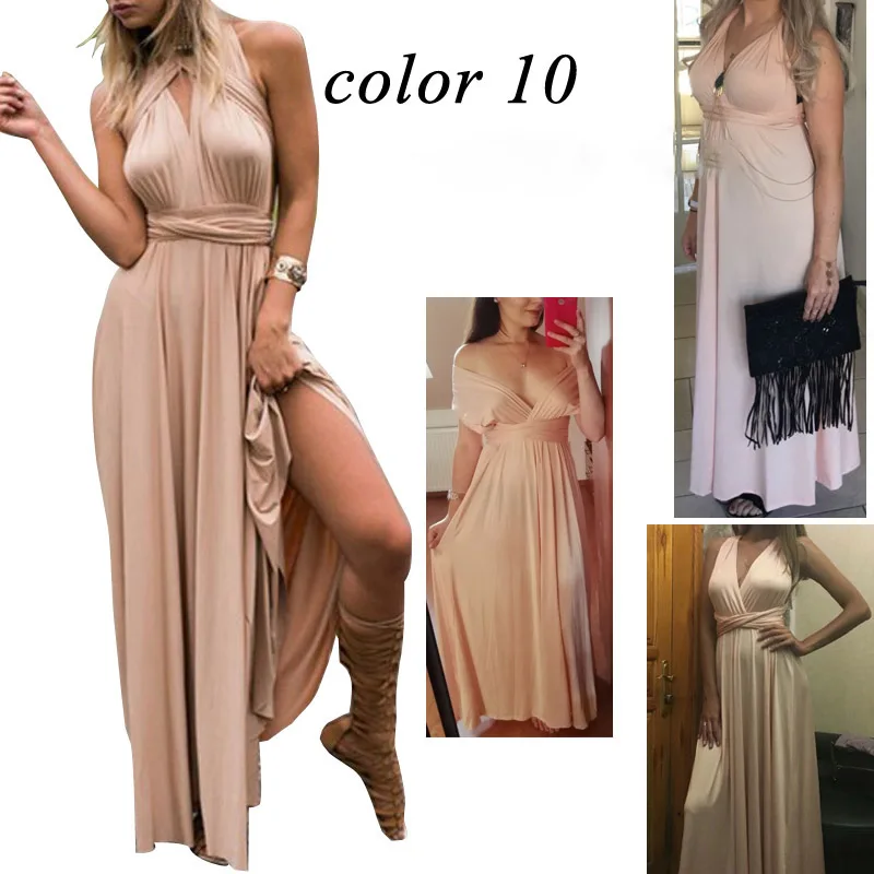 Women's Transformer Convertible Boho Wrap Multi Way Party Long Maxi Dress Sexy Bandage Bridesmaids Infinity Gown Dress