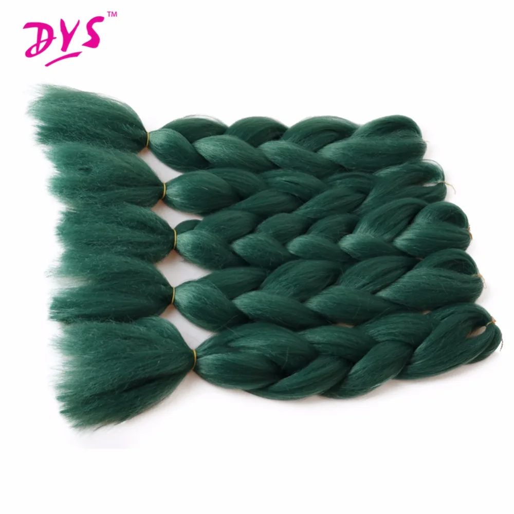 Deyngs Natural Synthetic Braiding Hair 24inch Pure Green Colored Crochet Braids Hair Extension Jumbo Braids Bulk Hair Braiding Deyngs Natural Synthetic Braiding Hair 24inch Pure Green Colored Crochet Braids Hair Extension Jumbo Braids Bulk Hair Braiding