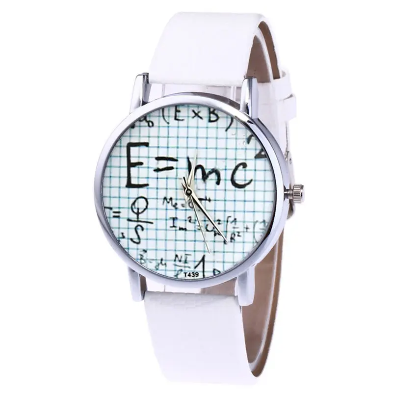 

Ladies Quartz Watch Women's Leather Strap Korean Lady Student Couple Watch Math formula Casual Watches Clock reloj mujer A40