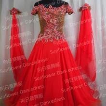 Топ продаж стиль! Бальное стандартное платье для танцев, платье для соревнований вальса, женское, бальное платье для танцев, для женщин/девочек, красное