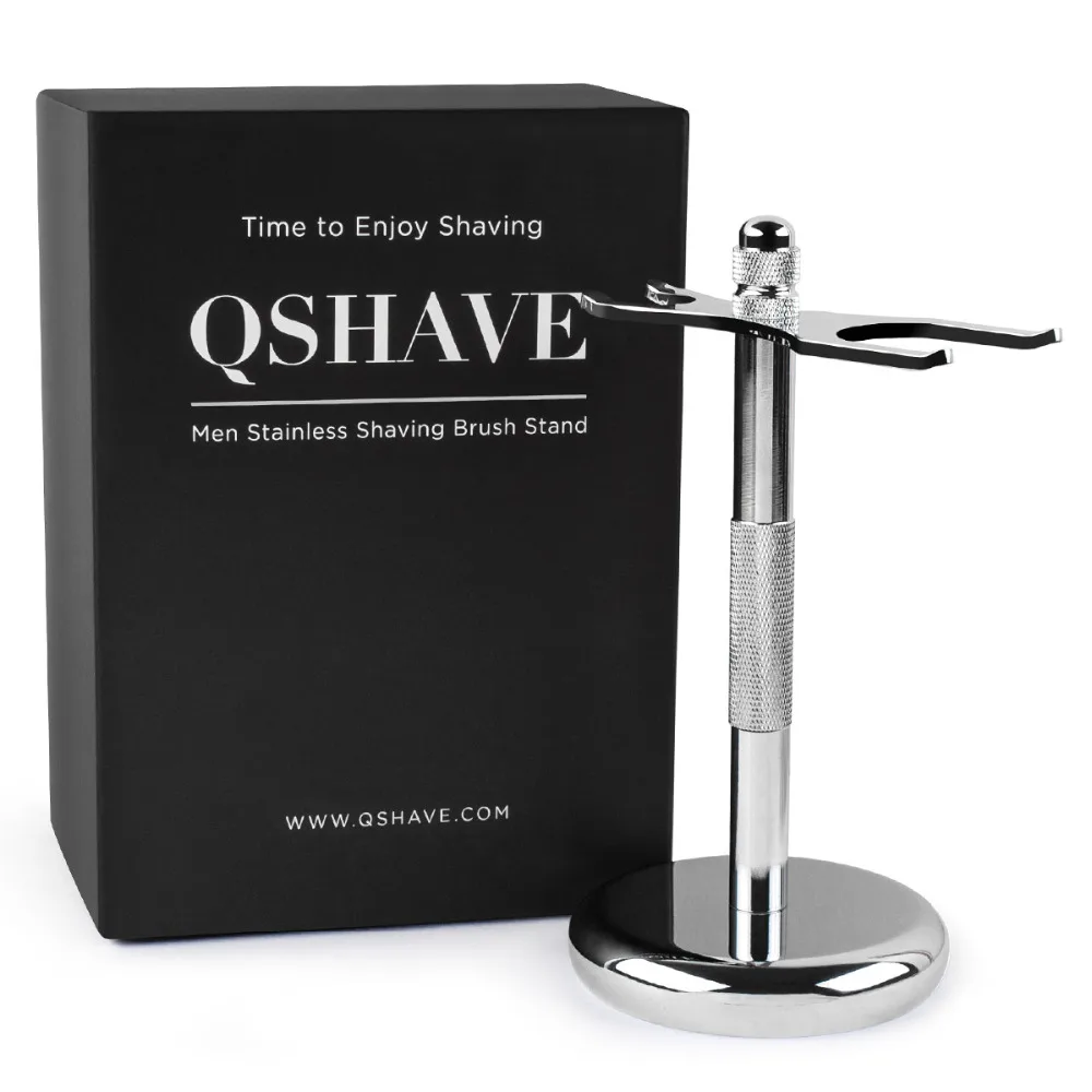 Qshave Классическая Безопасная бритва с чистой барсучьей шерстью, щетка для бритья с подставкой, держатель для бритвы с двойными краями