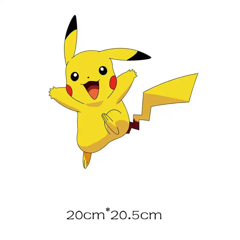 Pikachu iron on patches Pokemon go stripes on clothes stickers heat-sensitive patch application of one applique heat transfer