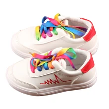 Детские кроссовки для мальчиков и девочек; обувь для отдыха; спортивная обувь для мальчиков с мягкой подошвой; однотонные белые классические туфли на плоской подошве; SY063