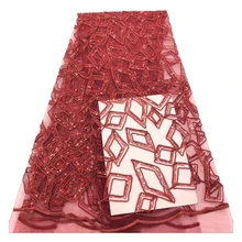 Me-dusa полый высококачественный с блестками модное платье Африканский кружевной французский фатин кружева свадебное платье ткань новейший 5 ярдов/шт