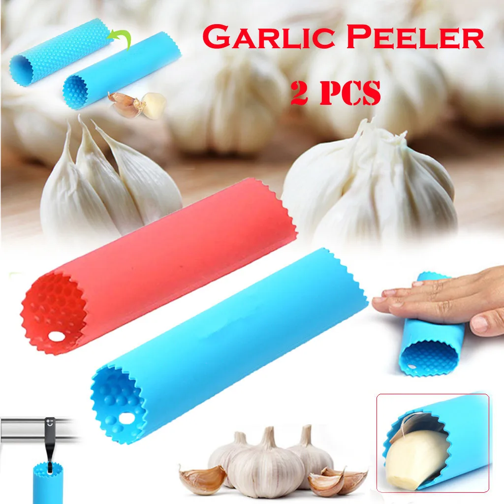 Garlic Peeler Silicone Tube Roller soft Chef Garlic Peelers Set Of 2