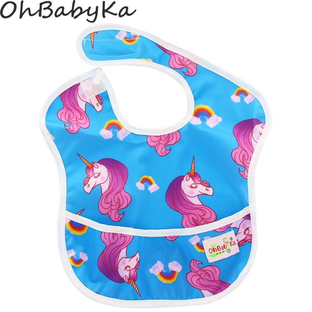 Ohbabyka Baby Feeding Waterproof Pocket Superbib Big Ergonomic Easy