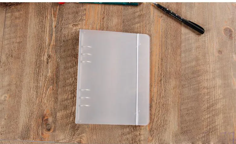 11 Creative Ring Binder B5A4567 PP Notebook Accessory Sheet Shell office & school supplies Stationery Transparent Concise 6 Holes