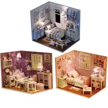 Миниатюрный Кукольный домик DIY Домик сладкий Солнечный Ангел Инновационный ручной работы деревянные собранные игрушки для дня рождения Рождественский подарок