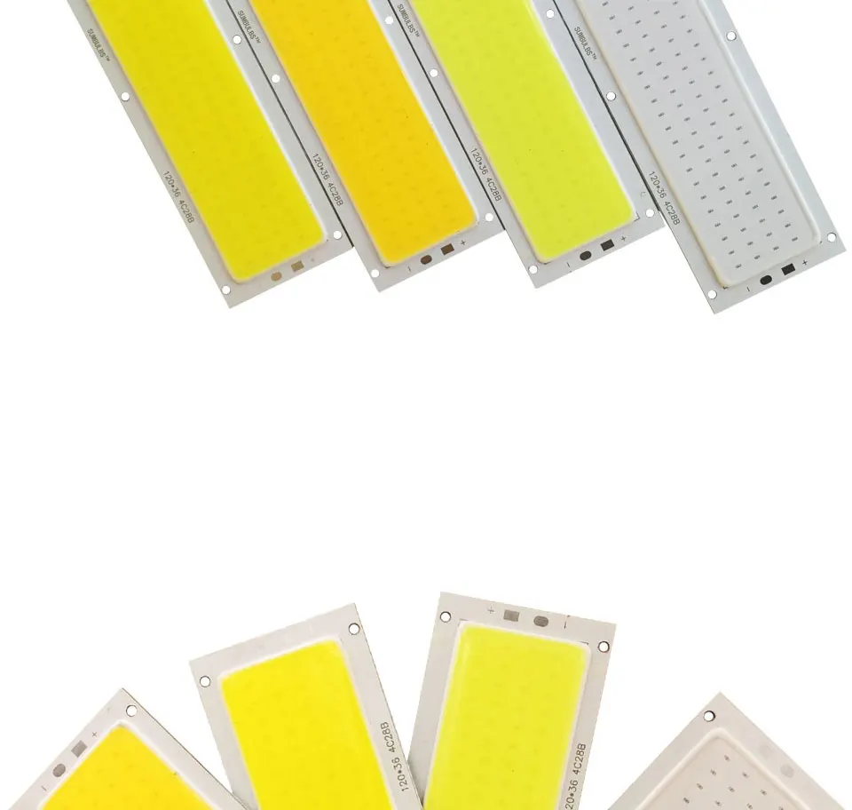 10W LED COB Strip Light Bulb Lamp 1000LM DC 12V White Blue 120x36mm LED Chip car Light Source for DIY (8)