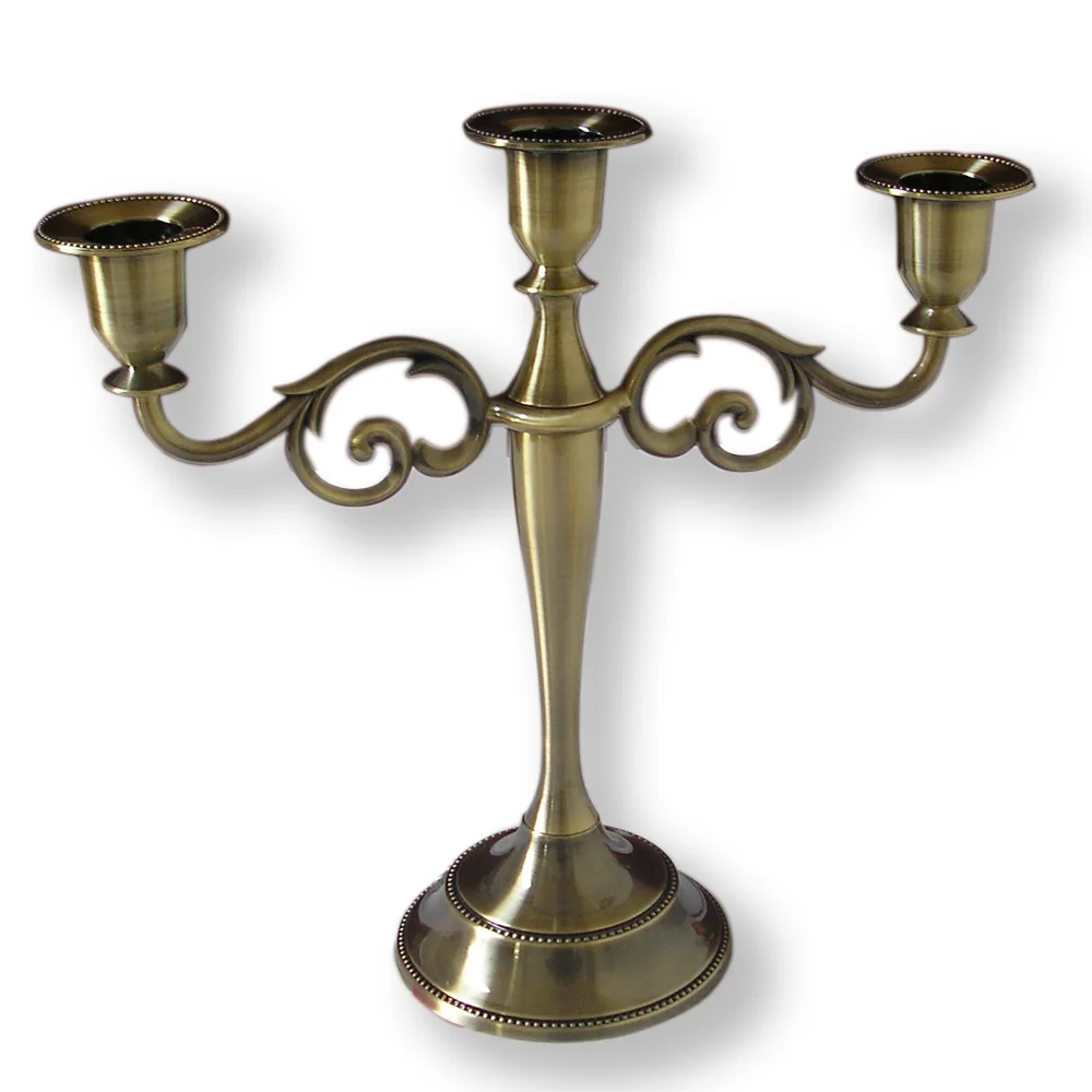 Vintage antique metal candle holder candlestick stand home decoration