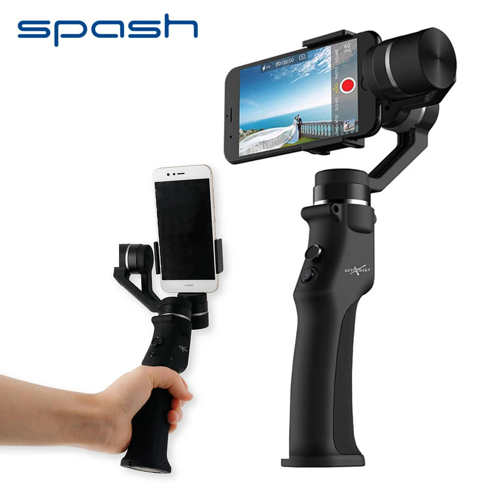 spash 3 Axis Handheld Gimbal Stabilizer for Smartphone iPhone Bluetooth