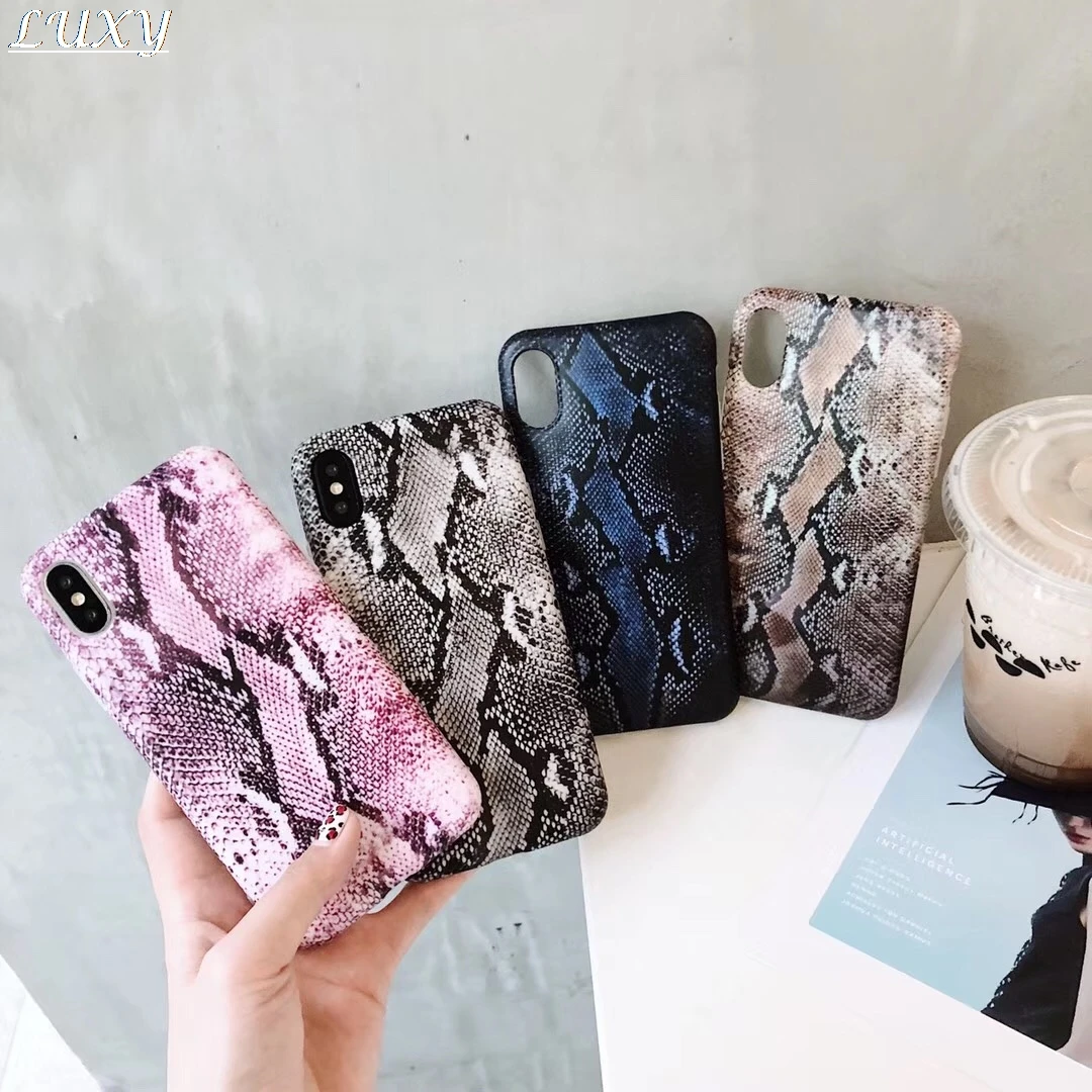 

Fashion INS Snake Skin Texture Photo Matte IMD Soft TPU Phone Case For Apple iPhone X XS Max Xr 7 8 6 6s Plus Coque Cover Fundas