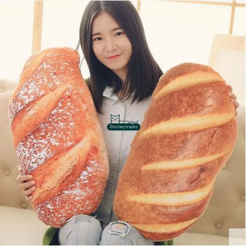 Dorimytrader 80cm Vivid Simulated Cartoon Bread Plush Pillow Cushion 31'' Cute Soft Stuffed  Bread Toy Doll Kids Gift DY60251 (17)
