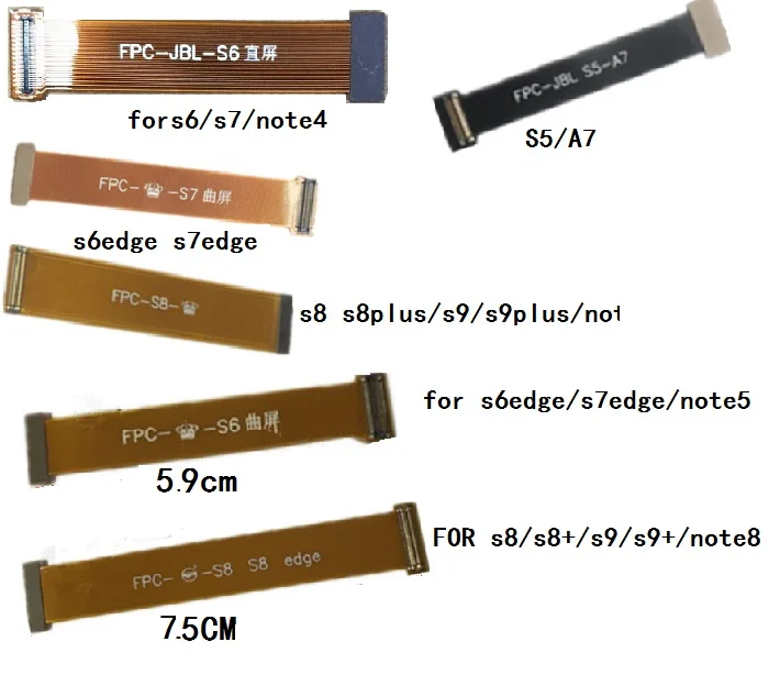 6 шт. ЖК-дисплей сенсорный экран Расширение Тест er расширение тест гибкий кабель для samsung s8 s6 s7 s9 edge s5 note5 A7 NOTE8