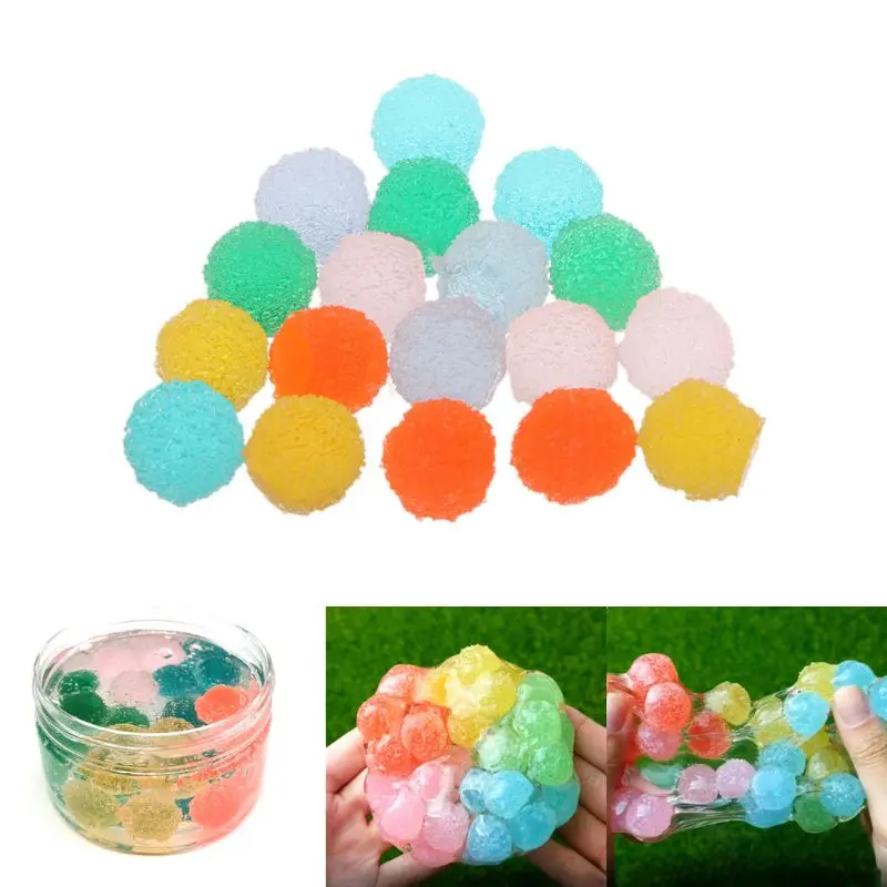 

18PCS Simulation Sugar Ball Mud Filler Slime Beads DIY Slime Accessories For Foam Slime Fluffy Slime Clay Decoration