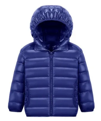 Unisex kid Jacket light Coat Thermal Hiking Down Waterproof Camping Windproof Patchwork Outdoor kids Outwear Hot Sale Tops - Цвет: dark blue