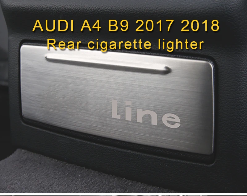 Gelinsi для Audi A4 B9, автомобильная задняя панель прикуривателя, рамка, накладка, наклейка, хромированные аксессуары для интерьера