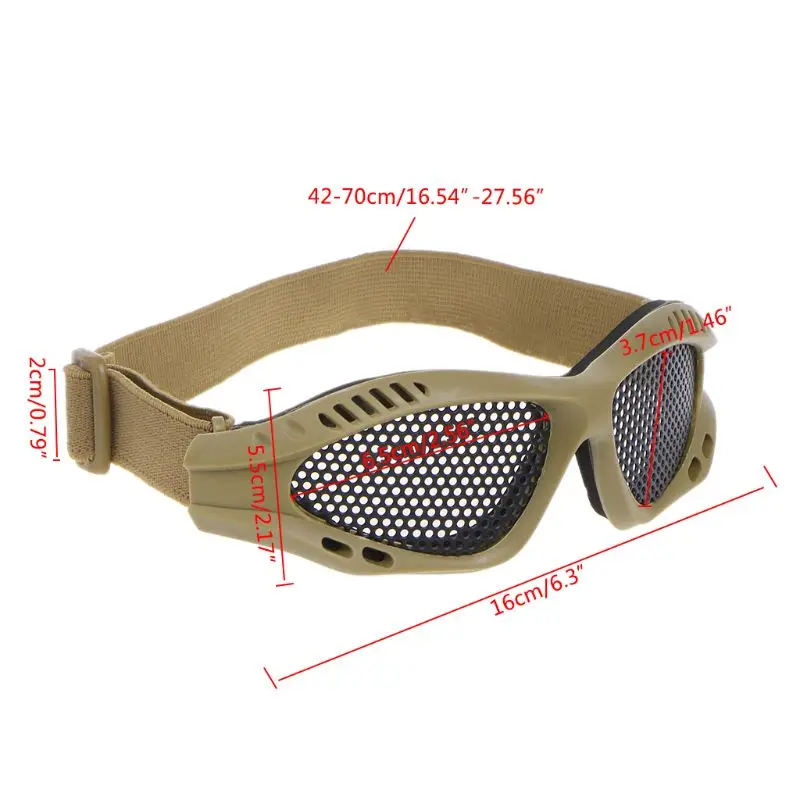 Safety Goggles Outdoor Eye Protective Comfortable Airsoft Safety Tactical Glasses Goggles Anti Fog With Metal Mesh 3 Colors UNS-OKLE
