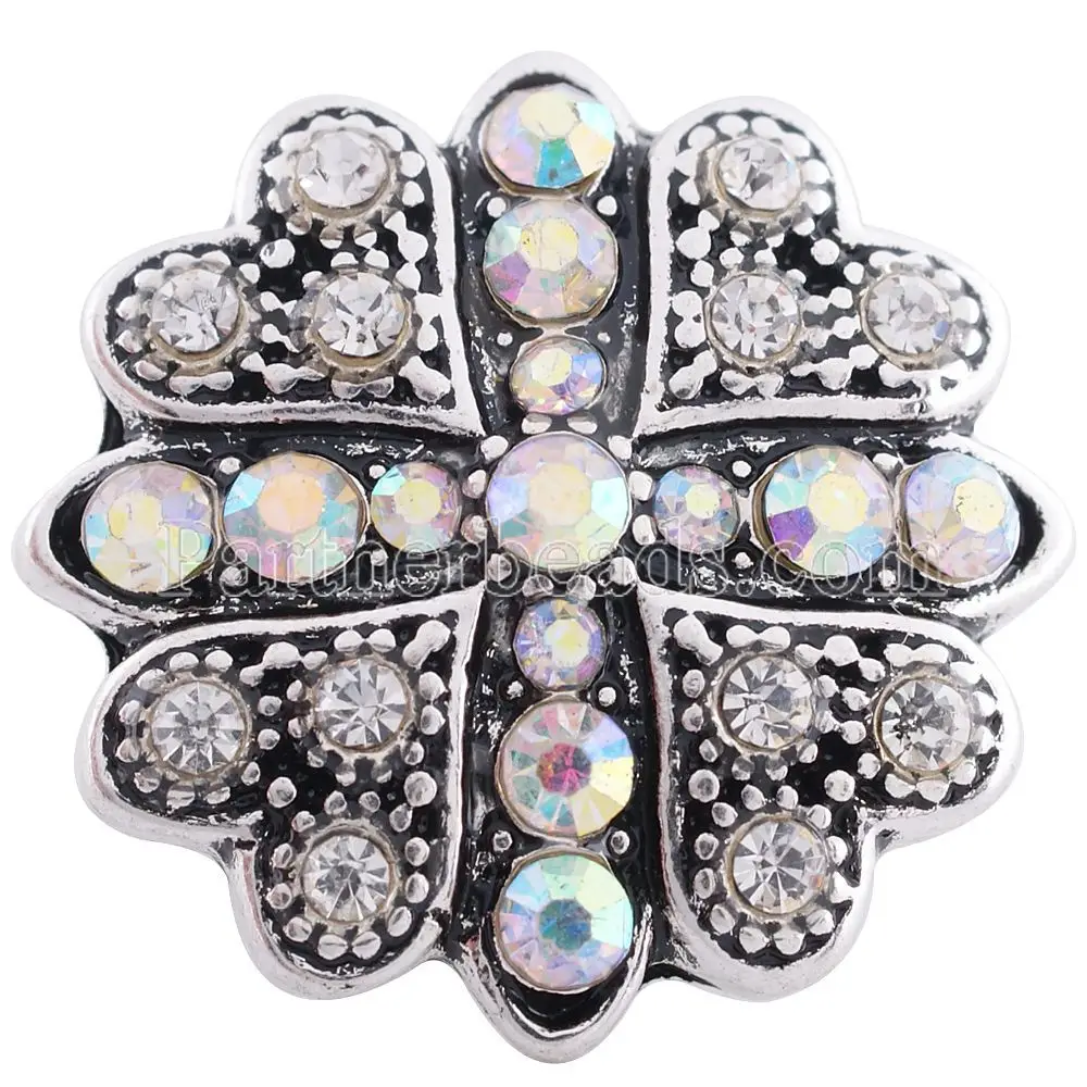 Newest wholesale cross snaps jewelry 18mm metal faith rhinestone Snap