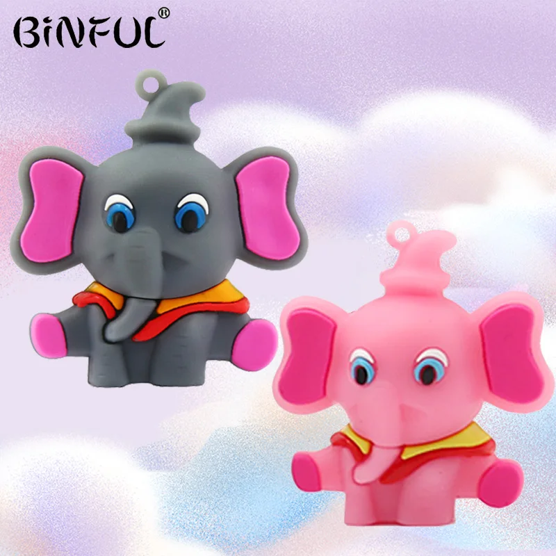 

Cartoon dumbo elephant pen drive 4GB 8GB 16GB usb flash drive cute animal memory Stick pendrive 32GB 64GB U disk cle usb gift