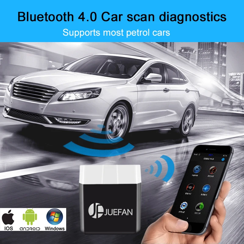 Elm327 Bluetooth ELM 327 V2.1 OBD2 адаптер для Android или IOS сканер Torque Code Reader диагностический