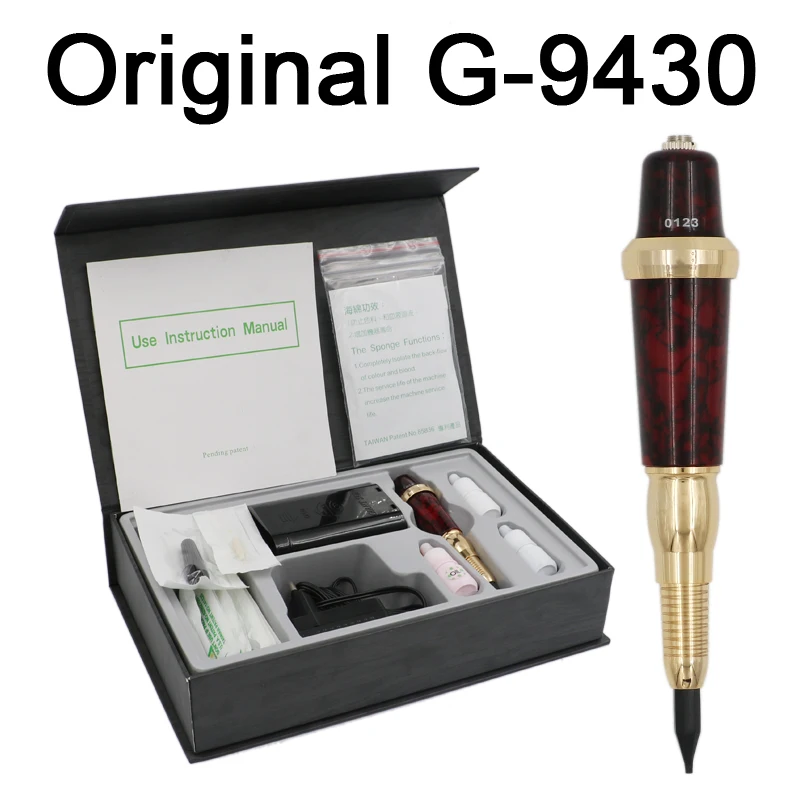 Профессиональный тайваньский G-9410 Перманентный макияж тату машина ручка брови навсегда макияж GS микроблейдинг тату комплект с иглами