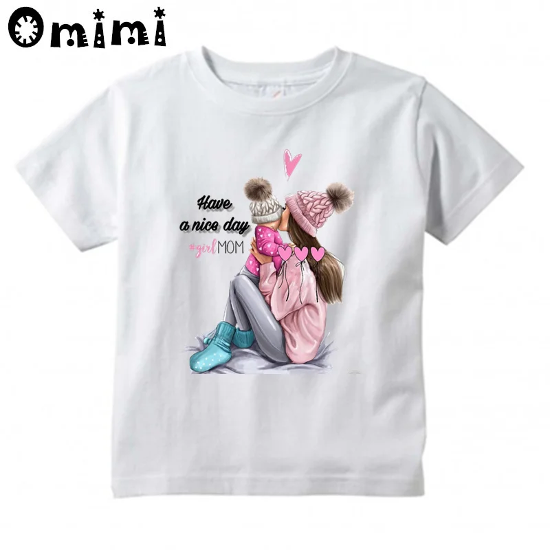 Детская Подарочная футболка на день матери детская дизайнерская одежда с короткими рукавами для подарка летняя футболка с забавным рисунком для мальчиков и девочек ooo3093