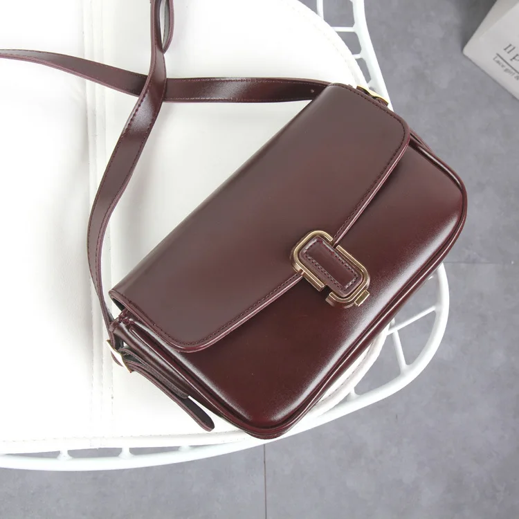 Femminile borgogna New Lusso Dell'unità Di Delle Borsa Spalla Ol Brown Flap Metallo Vintage Stile Cuoio Elaborazione Crossbody Elegante Bag il Marca Affari Blocco Donne Disegno Nero WCq4WzZR5