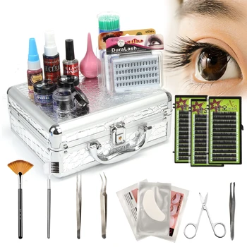 

Anmas Rucci False Lashes Individual Extension Eyelash Micro Brushes Glue Tools Kits Case Set