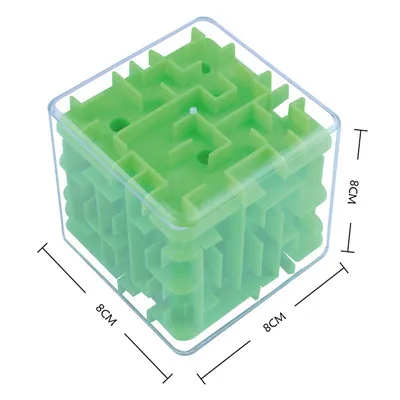 Большой размер 3D шарик лабиринт мраморы скорость лабиринт магический куб головоломка игра взрослый умный декомпрессионный куб лабиринт катящийся шар - Цвет: Green