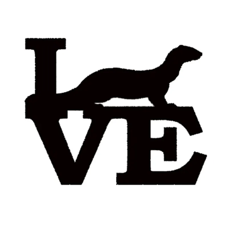 

13cm*10.5cm LOVE Vinyl Creative Fashion Personality Animal Ferret Window Stickers Car Styling C5-0553