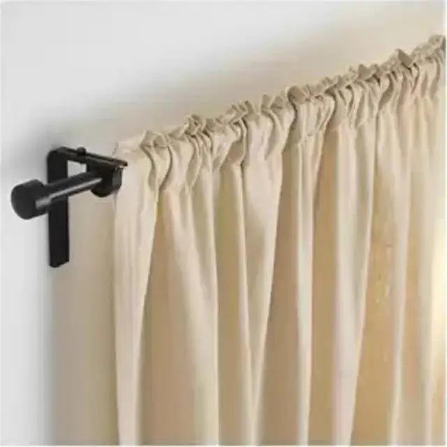 3pcs Set Adjule Metal Curtain Rod Wall Brackets With Hook 3pcs Set Adjule Metal Curtain Rod Wall Brackets With Hook Poleblack Heavy Duty Holder 903 New
