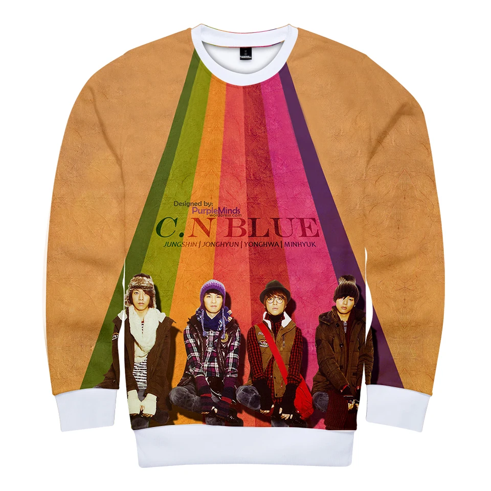 Толстовка CNBLUE с объемным рисунком под углом Мужская/женская зимняя кофта в стиле