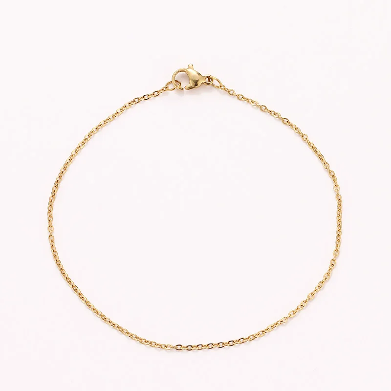 

DOTIFI Stainless Steel Chain Bracelets For Man Women Gold Silver Color For Pendant Fine Donot Fade Jewelry A1221