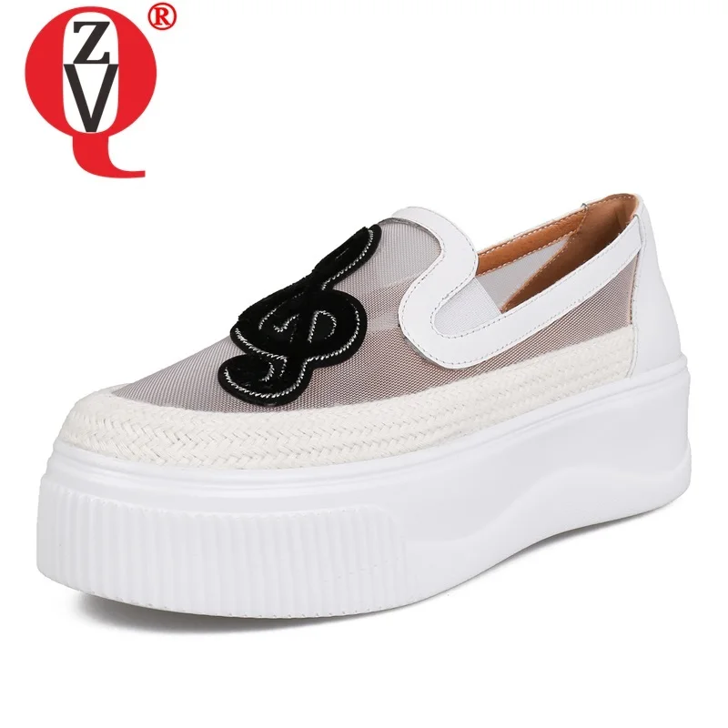 

ZVQ woman shoes 2019 summer newest concise casual mesh round toe woman flats outside comfortable and breathable ladies shoes