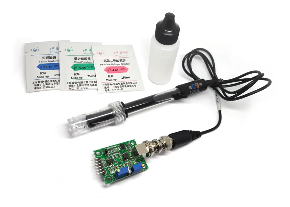 PH value detection acquisition sensor module liquid PH test suite_
