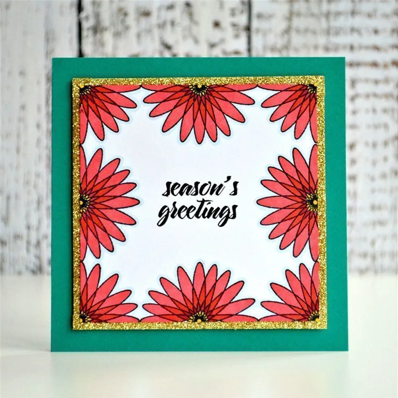 

Geometric Flowers Clear Stamps and Metal Cutting Dies Scrapbooking for 2019 New Craft Dies Set Embossing Stencils